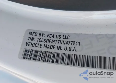 2022 Ram 1500 Big Horn 4X4 6'4 Box из США, поврежденный, VIN 1C6SRFMT7NN477211